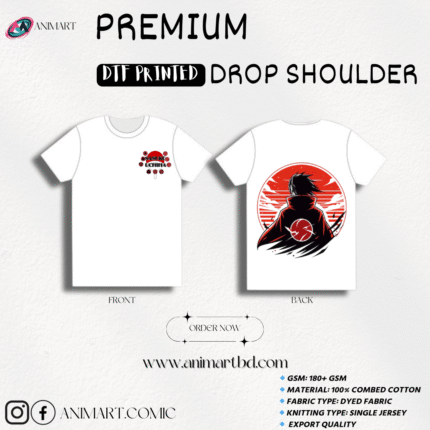 SASUKE UCHIHA (NARUTO ANIME) OVERSIZED DROPSHOULDER T-SHIRT